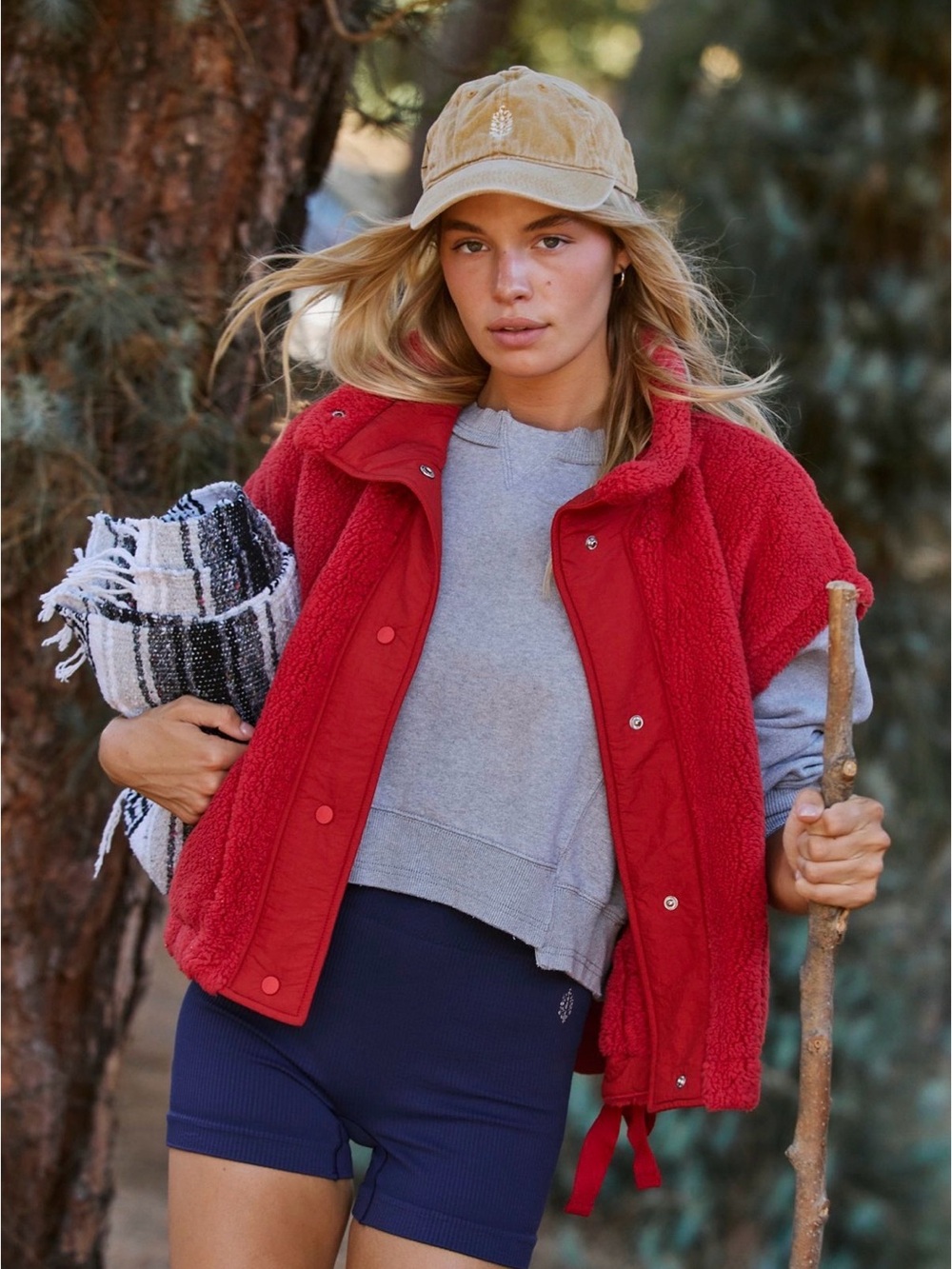 NWT Free People Movement Scout it out vest- cranberry $98 small